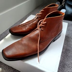 Mens Red Baker Boots leather